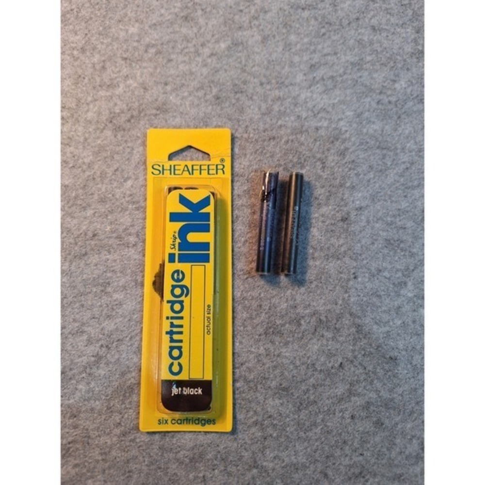 Vtg Sheaffer Jet Black Skrip Ink Cartridges Pack of 8 cartridges New Old Stock